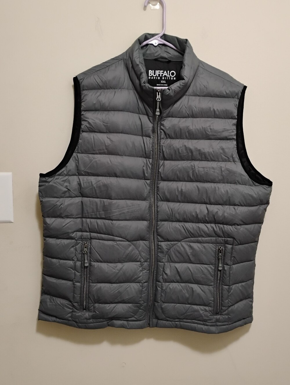 Buffalo David Bitton Duck Down Gray& Black Womens Puffer Vest Size XXLarge